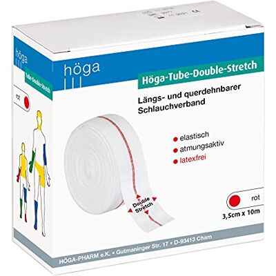 Höga Tube Double Stretch längs und querdehnbarer Schlauchverband rot 3,5 cm x 10 m Höga Tube Double Stretch längs und querdehnbarer Schlauchverband rot 3,5 cm x 10 m