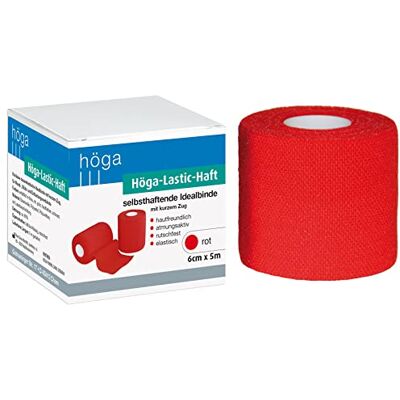 Höga -Lastic-Haft rot, kohäsive (selbsthaftende) Idealbinde mit kurzem Zug 6 cm x 5 m gedehnt, atmungsaktiv, rutschfest, elastisch Höga -Lastic-Haft rot, kohäsive (selbsthaftende) Idealbinde mit kurzem Zug 6 cm x 5 m gedehnt, atmungsaktiv, rutschfest, elastisch