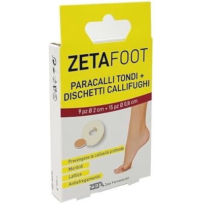Zeta Farmaceutici Zetafoot Pflaster gegen Schwielen und Hornhaut, Schutz und Behandlung von Hühneraugen, weich und hypoallergen, Packung DM Zeta Farmaceutici Zetafoot Pflaster gegen Schwielen und Hornhaut, Schutz und Behandlung von Hühneraugen, weich und hypoallergen, Packung DM