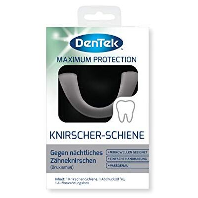DenTek Knirscher-Schiene gegen nächtlichen Bruxismus Zahnschutz bei Zähneknirschen Aufbissschiene für den Oberkiefer Zahnschiene BPA & Latex frei mit Aufbewahrungsbox DenTek Knirscher-Schiene gegen nächtlichen Bruxismus Zahnschutz bei Zähneknirschen Aufbissschiene für den Oberkiefer Zahnschiene BPA & Latex frei mit Aufbewahrungsbox