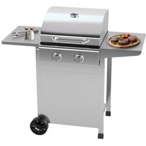 Profi Cook ProfiCook® Gasgrill für Temperaturen bis zu 350°C Grillroste aus echtem Gusseisen für Balkon inkl. Gasdruckminderer und Schlauch 2 Brenner klein 2 Ablagen PC GG 1309 silber Profi Cook ProfiCook® Gasgrill für Temperaturen bis zu 350°C Grillroste aus echtem Gusseisen für Balkon inkl. Gasdruckminderer und Schlauch 2 Brenner klein 2 Ablagen PC GG 1309 silber