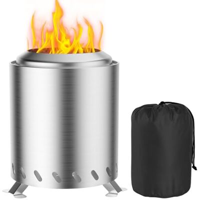 Fillis Feuerschale Outdoor, Rauchfreie Feuerstelle 16x16x20,5cm Edelstahl Feuertonne Feuerkorb Mini Tischkamin mit Aufbewahrungstasche, Balkon Terrasse und Garten Deko, Ideal für BBQ Pellets Holz Fillis Feuerschale Outdoor, Rauchfreie Feuerstelle 16x16x20,5cm Edelstahl Feuertonne Feuerkorb Mini Tischkamin mit Aufbewahrungstasche, Balkon Terrasse und Garten Deko, Ideal für BBQ Pellets Holz