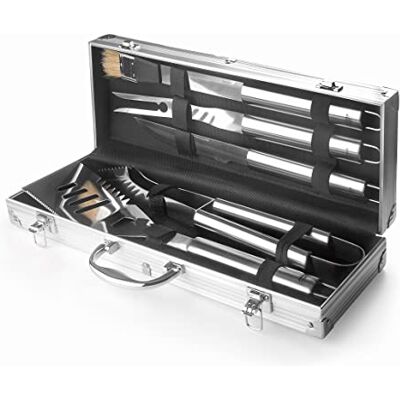 LACOR 60260 – Grillbesteck-Etui, Innenfutter, enthält 5 Utensilien... Langlebiges Profi-Utensil; entwickelt für optimale Leistung und schnelle, unkomplizierte Reinigung in der Spülmaschine LACOR 60260 – Grillbesteck-Etui, Innenfutter, enthält 5 Utensilien... Langlebiges Profi-Utensil; entwickelt für optimale Leistung und schnelle, unkomplizierte Reinigung in der Spülmaschine