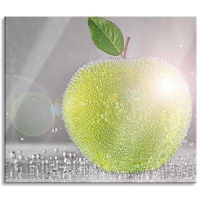 Pixxprint Apfel mit Wasserperlen Herdabdeckplatte & Spritzschutz aus Echtglas Für Herd-Kochfelder 60x52 cm Pixxprint Apfel mit Wasserperlen Herdabdeckplatte & Spritzschutz aus Echtglas Für Herd-Kochfelder 60x52 cm
