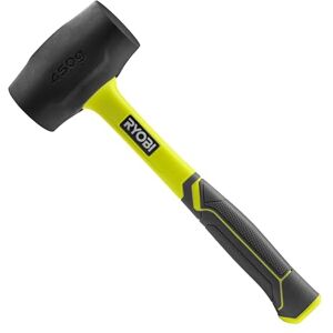 Ryobi Gummihammer mit Griff aus Hickory-Holz, schwarz, 450 Gramm RHHM450 Ryobi Gummihammer mit Griff aus Hickory-Holz, schwarz, 450 Gramm RHHM450