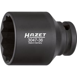Hazet Schlag-, Maschinenschrauber Steckschlüsseleinsatz 3047-36 I Doppelsechskant I Schlüsselweite 36 mm I für Maschinenbetätigung Hazet Schlag-, Maschinenschrauber Steckschlüsseleinsatz 3047-36 I Doppelsechskant I Schlüsselweite 36 mm I für Maschinenbetätigung