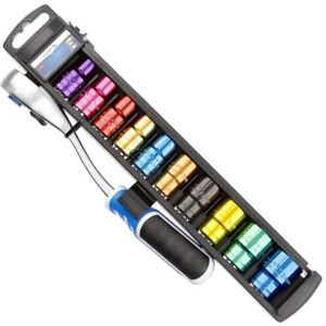 Högert Technik HÖGERT HT1R382 Steckschlüssel-set Mit Ratsche Steckschlüssel Set Steckschlüsselsatz werkzeugsatz, Mehrfarben, 11-er Set 1/2″, CrV, 72 T Högert Technik HÖGERT HT1R382 Steckschlüssel-set Mit Ratsche Steckschlüssel Set Steckschlüsselsatz werkzeugsatz, Mehrfarben, 11-er Set 1/2″, CrV, 72 T