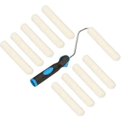 KOTARBAU ® 10er Set Velours-Farbroller 20x150 mm mit Gummigriff Farbwalze Pinsel Walzenbürste Rollerwalze Rollerpinsel für Anstricharbeiten und Renovierung KOTARBAU ® 10er Set Velours-Farbroller 20x150 mm mit Gummigriff Farbwalze Pinsel Walzenbürste Rollerwalze Rollerpinsel für Anstricharbeiten und Renovierung