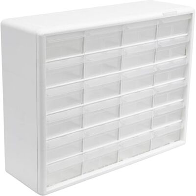Akro-Mils 10124 Schubladenschrank aus Kunststoff mit 24 Schubladen, für Garagenorganisation, Perlen-Organizer, Baustein-Aufbewahrung, Lehrer-Werkzeugkasten, Make-up-Organizer, 50,8 x 15,2 x 40,6 cm (B Akro-Mils 10124 Schubladenschrank aus Kunststoff mit 24 Schubladen, für Garagenorganisation, Perlen-Organizer, Baustein-Aufbewahrung, Lehrer-Werkzeugkasten, Make-up-Organizer, 50,8 x 15,2 x 40,6 cm (B