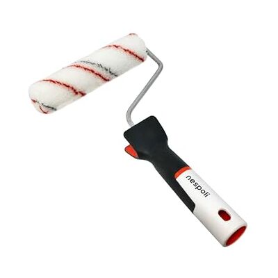 Nespoli Malerwalze 15 cm Teflon Oberflächenschutz für Glatte Oberflächen und Gipskartonplatten, Farbroller und Fixiermittel für Innenwände mit ergonomischem Soft-Touch-Griff Nespoli Malerwalze 15 cm Teflon Oberflächenschutz für Glatte Oberflächen und Gipskartonplatten, Farbroller und Fixiermittel für Innenwände mit ergonomischem Soft-Touch-Griff