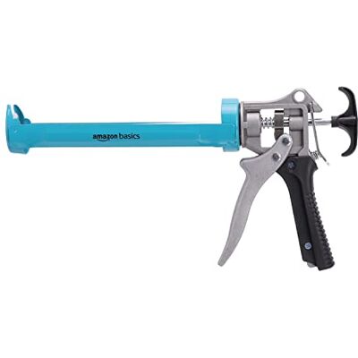 Amazon Robuste Kartuschen pistole, 310 ml, Kraftübersetzungsverhältnis von 12:1, Aluminium-Griff mit Kunststoffstützgriff, Blau/Grau Amazon Robuste Kartuschen pistole, 310 ml, Kraftübersetzungsverhältnis von 12:1, Aluminium-Griff mit Kunststoffstützgriff, Blau/Grau