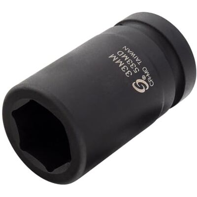 Sunex 533MD, 2,5 cm (1 Zoll) Antrieb, 33 mm tiefe Schlag-Stecknuss, Cr-Mo Stahl, Radius-Eck-Design, abgeschrägte Öffnung, doppelte Größenmarkierungen Sunex 533MD, 2,5 cm (1 Zoll) Antrieb, 33 mm tiefe Schlag-Stecknuss, Cr-Mo Stahl, Radius-Eck-Design, abgeschrägte Öffnung, doppelte Größenmarkierungen