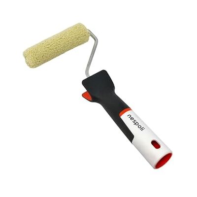 Nespoli Mini Farbroller 11 cm Teflon behandelt Surface Protector für Imprägnierung und Holzfarbe, Farbrolle für Heimwerkerarbeiten Ergonomischer Soft-Touch-Griff, effiziente Freigabe Nespoli Mini Farbroller 11 cm Teflon behandelt Surface Protector für Imprägnierung und Holzfarbe, Farbrolle für Heimwerkerarbeiten Ergonomischer Soft-Touch-Griff, effiziente Freigabe