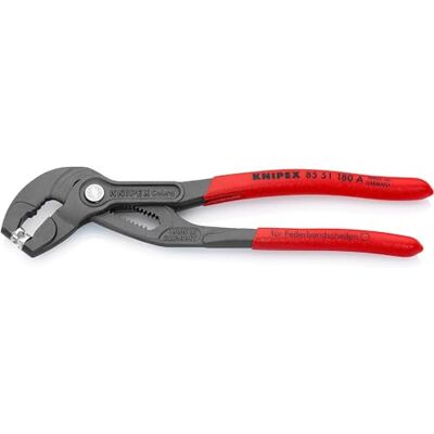 KNIPEX Federbandschellenzange mit rutschhemmendem Kunststoff überzogen 180 mm, 85 51 180 A KNIPEX Federbandschellenzange mit rutschhemmendem Kunststoff überzogen 180 mm, 85 51 180 A