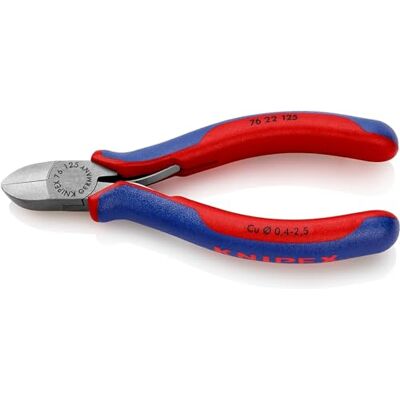 KNIPEX Seitenschneider für Elektromechaniker, 125 mm, 76 22 125 für Cu / Al und Kunststoff, mit Öffnungsfeder, bündiger Schnitt, Drahtschneider KNIPEX Seitenschneider für Elektromechaniker, 125 mm, 76 22 125 für Cu / Al und Kunststoff, mit Öffnungsfeder, bündiger Schnitt, Drahtschneider