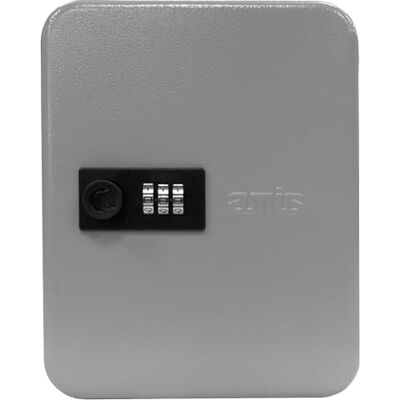 Amig Sicherer Schlüsselkasten und Organizer aus Stahl mit Zahlenschloss Kapazität für 45 Schlüssel Schlüsselschrank für den Haus- und Profi-Gebrauch 300 x 240 x 70 mm Farbe Grau Epoxid Amig Sicherer Schlüsselkasten und Organizer aus Stahl mit Zahlenschloss Kapazität für 45 Schlüssel Schlüsselschrank für den Haus- und Profi-Gebrauch 300 x 240 x 70 mm Farbe Grau Epoxid