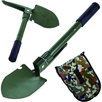 PARENCE .- Multifunktionaler Klappbagger mit Koffer/Werkzeug für Gartenarbeit, Camping Bagger, Piosche, Säge, Boustöffner, Kompass Alles in 1 Aufgeklappte Länge: 41,5 cm, gefaltete Länge: 16 cm PARENCE .- Multifunktionaler Klappbagger mit Koffer/Werkzeug für Gartenarbeit, Camping Bagger, Piosche, Säge, Boustöffner, Kompass Alles in 1 Aufgeklappte Länge: 41,5 cm, gefaltete Länge: 16 cm
