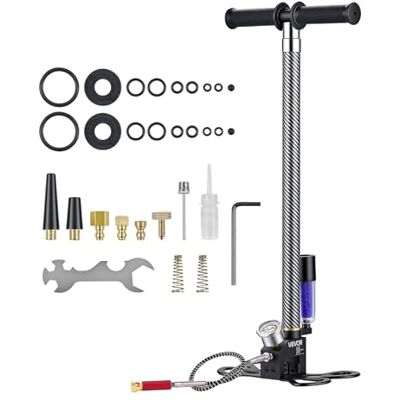 VEVOR PCP-Handpumpe 3,5-stufig, Hochdruckpumpe 31,03 MPa, Standpumpe mit Öl-Wasser-Filter, Manometer und Edelstahlgehäuse, für Luftgewehre, Paintball, Reifenbefüllung und Schlauchboote VEVOR PCP-Handpumpe 3,5-stufig, Hochdruckpumpe 31,03 MPa, Standpumpe mit Öl-Wasser-Filter, Manometer und Edelstahlgehäuse, für Luftgewehre, Paintball, Reifenbefüllung und Schlauchboote