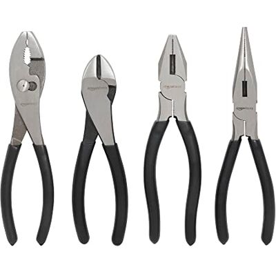 Amazon Zangen-Set, inklusive Seitenschneider, 4 Stück, Schwarz und Silberfarben Amazon Zangen-Set, inklusive Seitenschneider, 4 Stück, Schwarz und Silberfarben