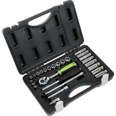 Sealey 1/4-Zoll-Vierkant-Steckschlüssel-Set, metrisch, 26-teilig S01234 Sealey 1/4-Zoll-Vierkant-Steckschlüssel-Set, metrisch, 26-teilig S01234