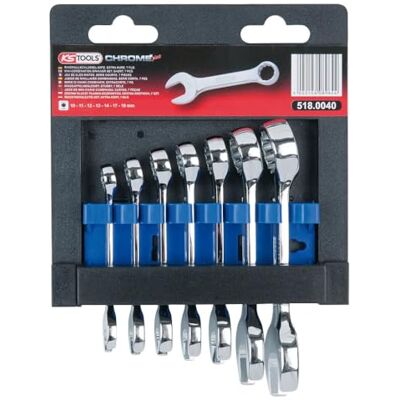 KS Tools 518.0040 CHROMEplus Ringmaulschlüssel-Satz, kurz, 7-teilig, Farbig KS Tools 518.0040 CHROMEplus Ringmaulschlüssel-Satz, kurz, 7-teilig, Farbig
