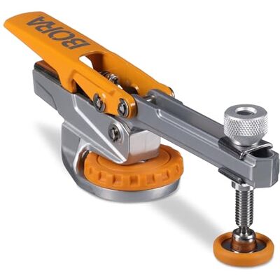 BORA Automatisch Einstellbare Horizontale T-Nut-Klemme – 360° Drehbare Schnellspannklemme für Holzarbeiten, Möbelbau und Werkbank – Passend für Standard 8 mm T-Nuten BORA Automatisch Einstellbare Horizontale T-Nut-Klemme – 360° Drehbare Schnellspannklemme für Holzarbeiten, Möbelbau und Werkbank – Passend für Standard 8 mm T-Nuten