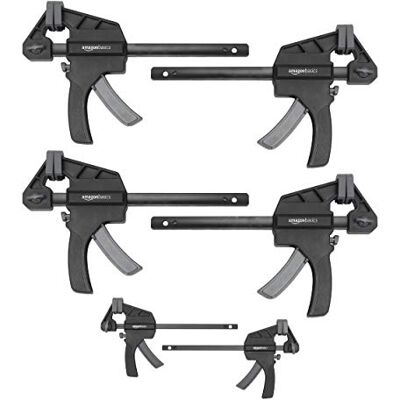 Amazon 6 Stück, Einhandzwinge, 2 Stück 10,16 cm, 4 Stück 15,24 cm, Schwarz Grau Amazon 6 Stück, Einhandzwinge, 2 Stück 10,16 cm, 4 Stück 15,24 cm, Schwarz Grau