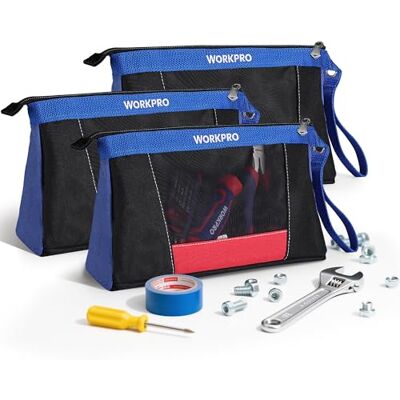 WORKPRO 30,5 cm Werkzeugtaschen mit Reißverschluss, robuste kleine Werkzeugtasche, kleine Werkzeugtasche für Werkzeug-Organizer und Aufbewahrung, Mini-Werkzeugtasche, 3 Stück WORKPRO 30,5 cm Werkzeugtaschen mit Reißverschluss, robuste kleine Werkzeugtasche, kleine Werkzeugtasche für Werkzeug-Organizer und Aufbewahrung, Mini-Werkzeugtasche, 3 Stück