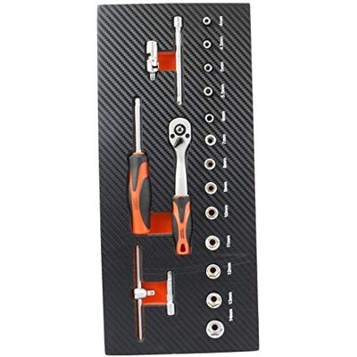 FISCHER DAREX 810901 Aufbewahrungsmodul mit Ratsche 1/4 Zoll, Stecknüsse und Zubehör, Schwarz FISCHER DAREX 810901 Aufbewahrungsmodul mit Ratsche 1/4 Zoll, Stecknüsse und Zubehör, Schwarz