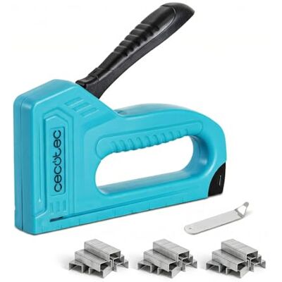 Cecotec Handtacker FastTacker. Leicht & ergonomisch, für verschiedene Klammergrößen, inkl. 3000 Klammern, Entklammerer, ideal für Möbel, Stoff, Holz, Deko & schnelle Reparaturen im Haushalt & DIY Cecotec Handtacker FastTacker. Leicht & ergonomisch, für verschiedene Klammergrößen, inkl. 3000 Klammern, Entklammerer, ideal für Möbel, Stoff, Holz, Deko & schnelle Reparaturen im Haushalt & DIY