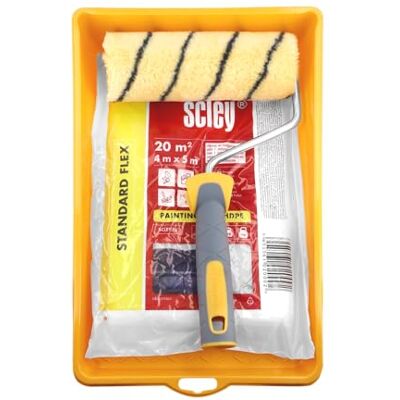 HARDY WORKING TOOLS Farbroller-Set 18 cm, Malerset – Farbwalze, Steckbügel, Abdeckfolie, Farbwanne, Maler-Set – Malerwalze Hardstar Ø 48 mm, Bügel, Malerfolie, Malerwanne, Malerrolle, Farbroller-Bügel HARDY WORKING TOOLS Farbroller-Set 18 cm, Malerset – Farbwalze, Steckbügel, Abdeckfolie, Farbwanne, Maler-Set – Malerwalze Hardstar Ø 48 mm, Bügel, Malerfolie, Malerwanne, Malerrolle, Farbroller-Bügel