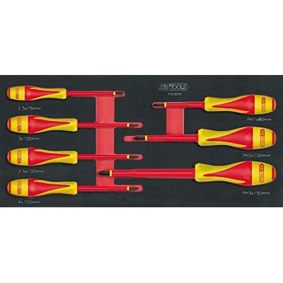 KS TOOLS 713.6015 - Isoliertes Schraubenzieher-Modul 1000V, 7 Stück KS TOOLS 713.6015 - Isoliertes Schraubenzieher-Modul 1000V, 7 Stück