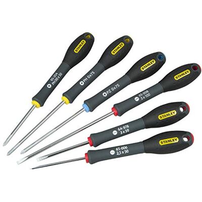 Stanley FatMax Instrumenten-Set 6-teilig, Parallel 2.5/3/3 PH 00/0 PZ0, weiches Griffende, Chrom-Vanadium Stahl,0-65-492 Stanley FatMax Instrumenten-Set 6-teilig, Parallel 2.5/3/3 PH 00/0 PZ0, weiches Griffende, Chrom-Vanadium Stahl,0-65-492