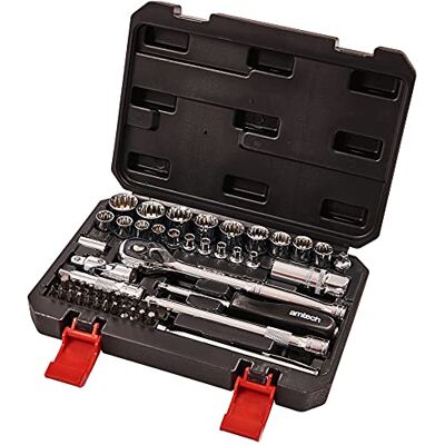 Amtech 52-teiliger 1/4" & 3/8" 12-Kant Steckschlüssel-Set - Steckschlüssel-Set Amtech 52-teiliger 1/4" & 3/8" 12-Kant Steckschlüssel-Set - Steckschlüssel-Set