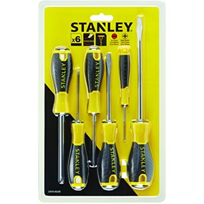 Stanley Tools sta060208 060208 0–60–208 PH/SL Essential Schraubendreher – Gelb (Set von 6) Stanley Tools sta060208 060208 0–60–208 PH/SL Essential Schraubendreher – Gelb (Set von 6)