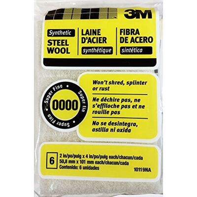 3M Synthetische Stahlwolle-Pads, 6-teilig, Verwendung nass oder trocken, kompatibel mit Abisolierzangen und Oberflächen auf Wasserbasis, wird nicht zerkleinern, splittern oder rosten wie Stahlwolle, 3M Synthetische Stahlwolle-Pads, 6-teilig, Verwendung nass oder trocken, kompatibel mit Abisolierzangen und Oberflächen auf Wasserbasis, wird nicht zerkleinern, splittern oder rosten wie Stahlwolle,