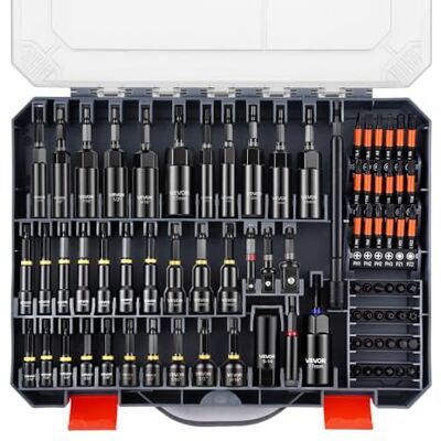 VEVOR Steckschlüsselsatz, 80-tlg., SAE- & Metrisch, Magnetische Steckschlüssel, mit Einsteller, Verlängerungen, Universalsteckschlüssel & Werkzeugkoffer, für Autoreparaturen, Heimwerkerarbeiten VEVOR Steckschlüsselsatz, 80-tlg., SAE- & Metrisch, Magnetische Steckschlüssel, mit Einsteller, Verlängerungen, Universalsteckschlüssel & Werkzeugkoffer, für Autoreparaturen, Heimwerkerarbeiten