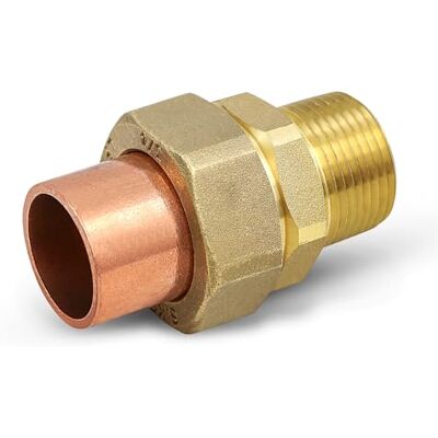 Giant Everflow Supplies ccmu0001-nl 2,5 cm bleifrei Kupfer Union Armatur Schlauchanschluss mit Schweiß auf Stecker Gewinde verbindet Giant Everflow Supplies ccmu0001-nl 2,5 cm bleifrei Kupfer Union Armatur Schlauchanschluss mit Schweiß auf Stecker Gewinde verbindet