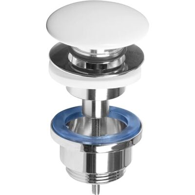 Cornat Ablaufventil für Waschtische 1 1/4 Zoll AG Ø 66 mm Mit Push-Open-Funktion Weiß/Pop-Up-Ventil/Waschbeckenablauf / T317425 Cornat Ablaufventil für Waschtische 1 1/4 Zoll AG Ø 66 mm Mit Push-Open-Funktion Weiß/Pop-Up-Ventil/Waschbeckenablauf / T317425