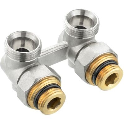 Conmetall Hahnblock für Ventil-Heizkörper Eck - Selbstdichtend und absperrbar - Euro-Konus für 3/4" Adapter und 1/2" Außengewinde - Eck-Form - DIN-Norm Conmetall Hahnblock für Ventil-Heizkörper Eck - Selbstdichtend und absperrbar - Euro-Konus für 3/4" Adapter und 1/2" Außengewinde - Eck-Form - DIN-Norm