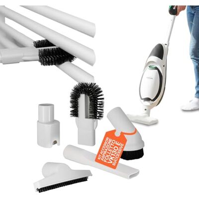 Avilia Weißes Zubehör-Set Ersatzteile Kobold kompatibel VK130 VK135 VK140 VK150 VK200 mit Düse Pinsel Lanze Bürste Heizkörper und Adapter für Tiefenreinigung Avilia Weißes Zubehör-Set Ersatzteile Kobold kompatibel VK130 VK135 VK140 VK150 VK200 mit Düse Pinsel Lanze Bürste Heizkörper und Adapter für Tiefenreinigung