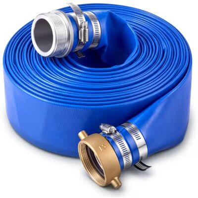 VEVOR Rückspülschlauch 2 Zoll NPT 15,24 m PVC Flachschlauch für Poolpumpen für Sandfilterpumpen, Tauchpumpen und Abwasserpumpen, mit 90 psi und Pin-Lug-Kupplungen für Wasserableitung und Bewässerung VEVOR Rückspülschlauch 2 Zoll NPT 15,24 m PVC Flachschlauch für Poolpumpen für Sandfilterpumpen, Tauchpumpen und Abwasserpumpen, mit 90 psi und Pin-Lug-Kupplungen für Wasserableitung und Bewässerung