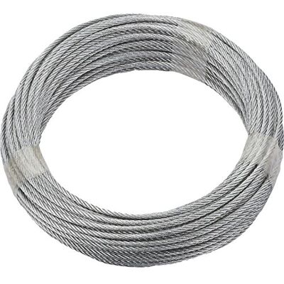 Ruck-Zuck Stahlseil verzinkt 3 mm Länge 10 m 6 x 7 Litzen Ruck-Zuck Stahlseil verzinkt 3 mm Länge 10 m 6 x 7 Litzen