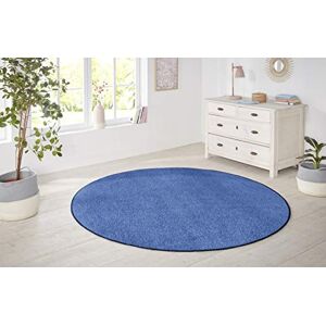 Hanse Home Nasty Teppich Rund – Wohnzimmerteppich Flauschiger Kurzflor Einfarbig Unifarben für Esszimmer, Wohnzimmer, Kinderzimmer, Flur, Schlafzimmer, Küche – Uni Blau, 200cm Hanse Home Nasty Teppich Rund – Wohnzimmerteppich Flauschiger Kurzflor Einfarbig Unifarben für Esszimmer, Wohnzimmer, Kinderzimmer, Flur, Schlafzimmer, Küche – Uni Blau, 200cm