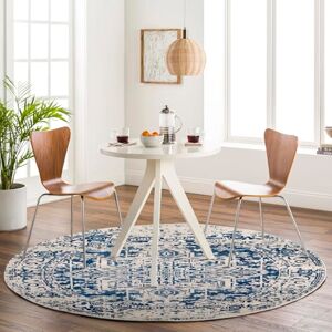 Surya SYRACUSA Vintage Blau Teppich - Rund 160cm Orientalisch Surya SYRACUSA Vintage Blau Teppich - Rund 160cm Orientalisch