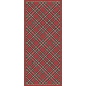 VILBER Vinylteppich - Rotes Schottenkaro - 78x180 cm - Teppich VILBER Vinylteppich - Rotes Schottenkaro - 78x180 cm - Teppich