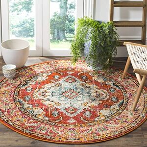 Safavieh - Monaco - Orange/Blau - 120x120cm - Teppich Safavieh - Monaco - Orange/Blau - 120x120cm - Teppich