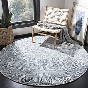 Safavieh - Teppich Wolle Blau/Elfenbein 120x120cm - Blau/Elfenbein - 120x120 cm - rug Safavieh - Teppich Wolle Blau/Elfenbein 120x120cm - Blau/Elfenbein - 120x120 cm - rug