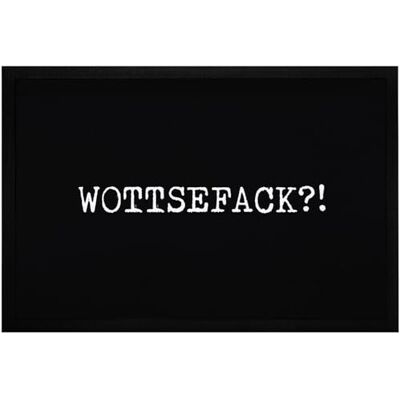 MoonWorks ® Fußmatte mit lustigem Wort Wottsefack?! witzige Türmatte rutschfest & waschbar Schwarz 60x40cm MoonWorks ® Fußmatte mit lustigem Wort Wottsefack?! witzige Türmatte rutschfest & waschbar Schwarz 60x40cm