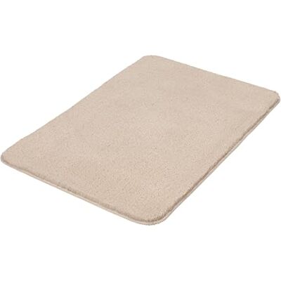 Kleine Wolke Badteppich Marco Sandbeige 70 x 120 cm Rutschhemmende Unterseite, für Fußbodenheizung, maschinenwaschbar, 100% Polyester Kleine Wolke Badteppich Marco Sandbeige 70 x 120 cm Rutschhemmende Unterseite, für Fußbodenheizung, maschinenwaschbar, 100% Polyester